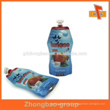 2015 hot Custom printed stand up liquid food packaging wholesale